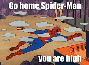 Spiderman GIF. Spiderman Films en series Gifs Hoog Colorado Verkiezingen Naar huis gaan spiderman Je hoog zijn 