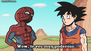 Spiderman GIF. Goku Spiderman Films en series Gifs Dragon ball Ohfuckinhell Gugo 