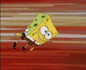 Spongebob GIF. Spongebob Films en series Avontuur Vrijdag de 13e Wow Gifs Leven Ongelukkig Skydiven Sensatie 