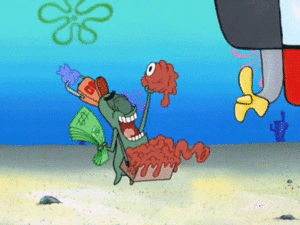 Spongebob GIF. Spongebob Films en series Patrick Gifs Kauwen 