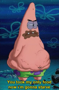 Spongebob GIF. Spongebob Films en series Patrick Gifs Kauwen 