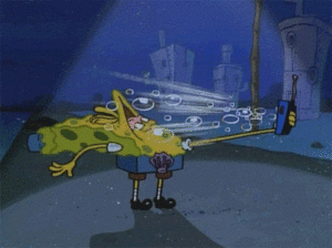 Spongebob GIF. Spongebob Karate Films en series Gifs Spongebob squarepants Zanderig Zandige wangen Karate choppers 