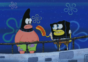 Spongebob GIF. Spongebob Films en series Gifs Patrick ster Klantenservice Ik haat mijn baan 