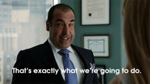 Suits GIF. Films en series Gifs Suits Harvey 
