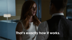 Suits GIF. Films en series Gifs Suits Usa network 