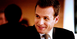 Suits GIF. Films en series Gifs Suits Glimlach Harvey specter 