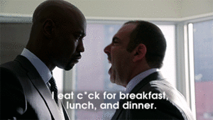 Suits GIF. Films en series Gifs Suits Louis litt Donna paulsen 