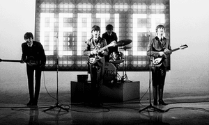 The Beatles GIF. Artiesten Film The beatles Gifs Wijnoogst Klassiek Zwart en wit Paul mccartney John lennon 6 