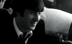 The Beatles GIF. Artiesten The beatles Gifs Glimlach Lachend George harrison 
