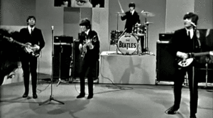 The Beatles GIF. Muziek Artiesten The beatles Gifs Wijnoogst Band Zwart en wit Paul mccartney John lennon George ha 