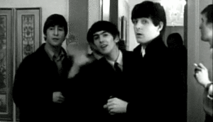 The Beatles GIF. Muziek Artiesten George The beatles Gifs Wijnoogst Oud Zwart en wit Paul mccartney John lennon Ri 