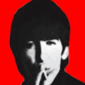 The Beatles GIF. Artiesten The beatles Gifs Glimlach Lachend George harrison 