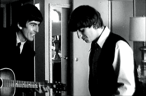 The Beatles GIF. Artiesten Vrolijk kerstfeest The beatles Gifs George harrison 