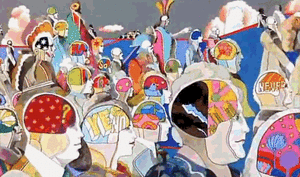 The Beatles GIF. Artiesten Film The beatles Gifs Wijnoogst Klassiek Zwart en wit Paul mccartney John lennon 6 