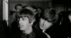 The Beatles GIF. Grappig Artiesten Sneeuw The beatles Gifs Ringo starr John lennon 