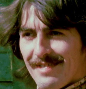 The Beatles GIF. Artiesten The beatles Gifs Glimlach Lachend George harrison 