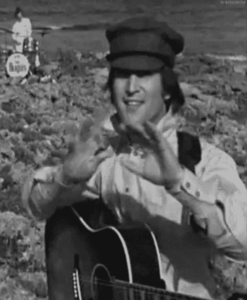 The Beatles GIF. Artiesten Vrolijk kerstfeest The beatles Gifs George harrison 