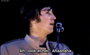The Beatles GIF. Muziek Artiesten The beatles Gifs Wijnoogst Band Zwart en wit Paul mccartney John lennon George ha 