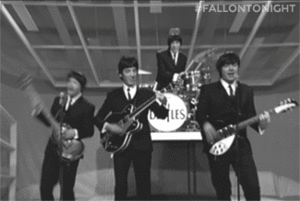 The Beatles GIF. Muziek Artiesten The beatles Gifs Wijnoogst Zwart en wit Paul mccartney 