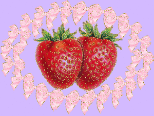 Aardbei Glitter plaatjes 