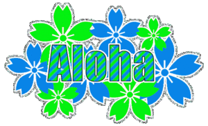Glitter plaatjes Aloha 