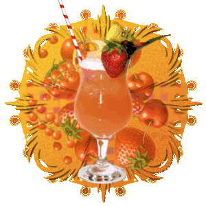 Glitter plaatjes Cocktail Oranje Cocktail
