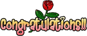 Glitter plaatjes Congratulations 