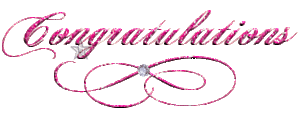 Glitter plaatjes Congratulations 