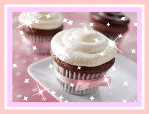 Cupcake Glitter plaatjes 