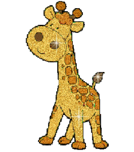 Dieren Glitter plaatjes Giraf