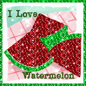 Fruit Glitter plaatjes Watermeloen Glitter Fruit