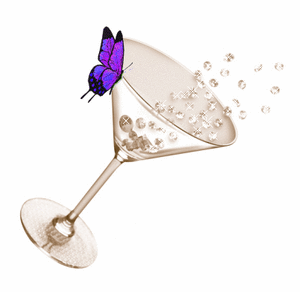 Glazen Glitter plaatjes 