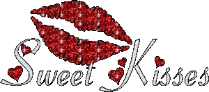 Glitter plaatjes Glitter teksten Kus Sweet Kisses