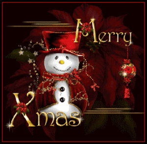 Kerst Glitter plaatjes Kerst Sneeuwpop Merry Xmas Kerstmis