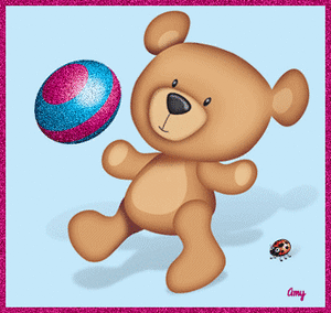 Glitter plaatjes Knuffelberen 