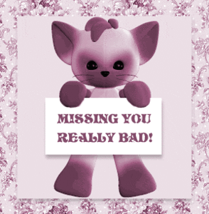 Glitter plaatjes Miss you 