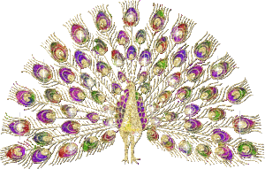 Pauwen Glitter plaatjes 