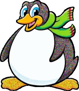 Pinguin Glitter plaatjes 
