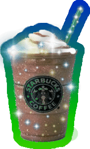 Glitter plaatjes Starbucks koffie 