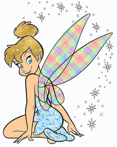 Tinkerbell Glitter plaatjes 