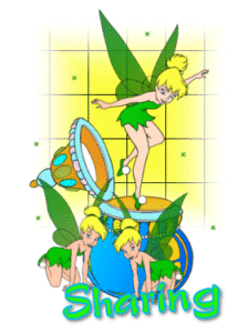 Tinkerbell Glitter plaatjes 