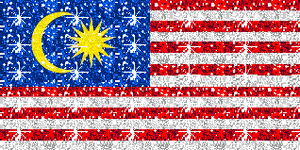 Vlaggen Glitter plaatjes Maleisië
