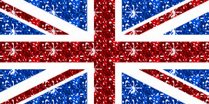 Vlaggen Glitter plaatjes Verenigd Koninkrijk