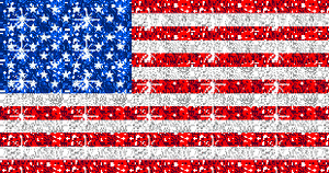 Vlaggen Glitter plaatjes Verenigde Staten