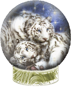 Glitter plaatjes Witte tijger 
