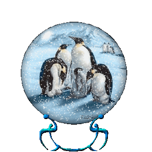 Globes Globes dieren Pinquins In Een Sneeuwbol