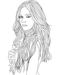 Avril Lavigne Kleurplaat. Avril lavigne Kleurplaten Beroemdheden kleurplaten 
