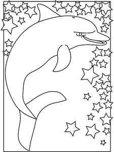 Dolfijnen Kleurplaat. Dolfijnen Kleurplaten Dieren kleurplaten 
