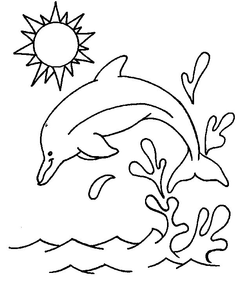 Dolfijnen Kleurplaat. Dolfijnen Kleurplaten Dieren kleurplaten 