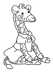 Giraffe Kleurplaat. Kleurplaten Giraffe Dieren kleurplaten 